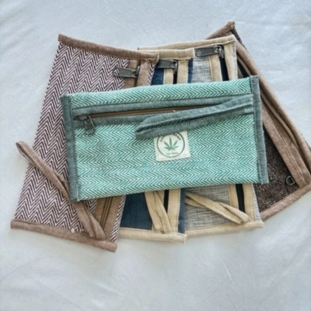 Nepal Hemp Pouch | Natural Eco-Friendly Small Storage Bag |‎ Boho Travel Wallet